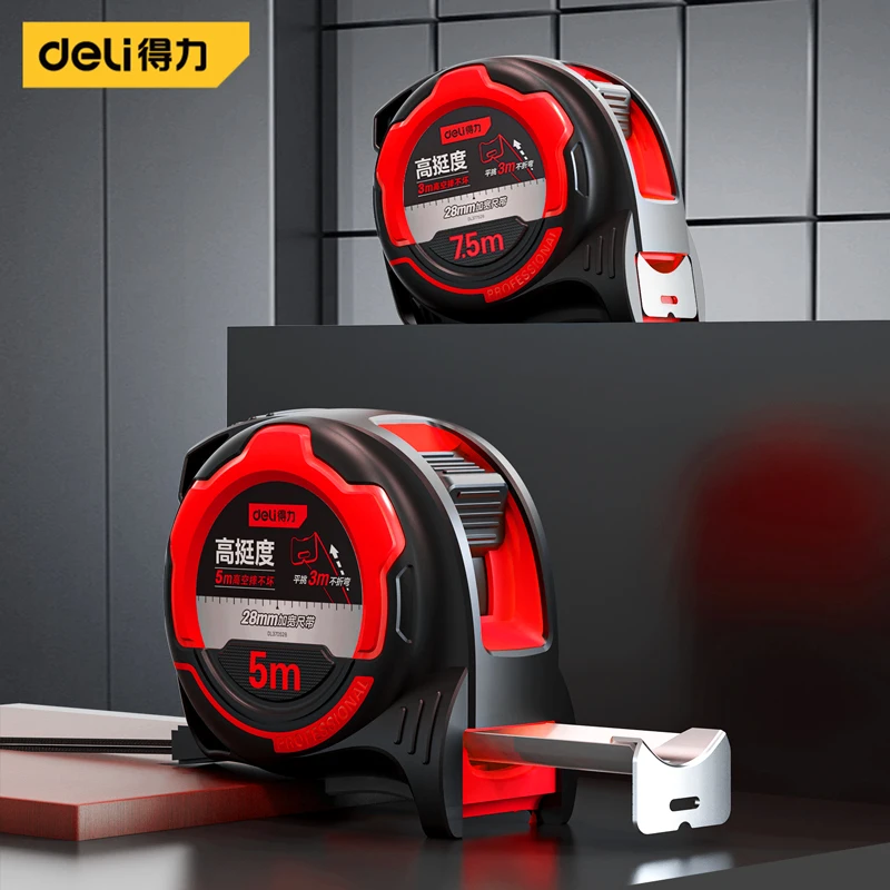 Tape Dispenser Weighted - Deli 5/7.5M épaissir ruban à mesurer
