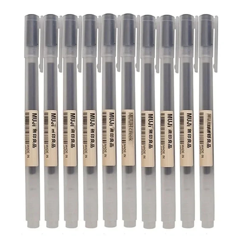 Muji Stationery Gel Pen - Joli stylo gel MUJI noir/rouge/bleu 0,38/0,5