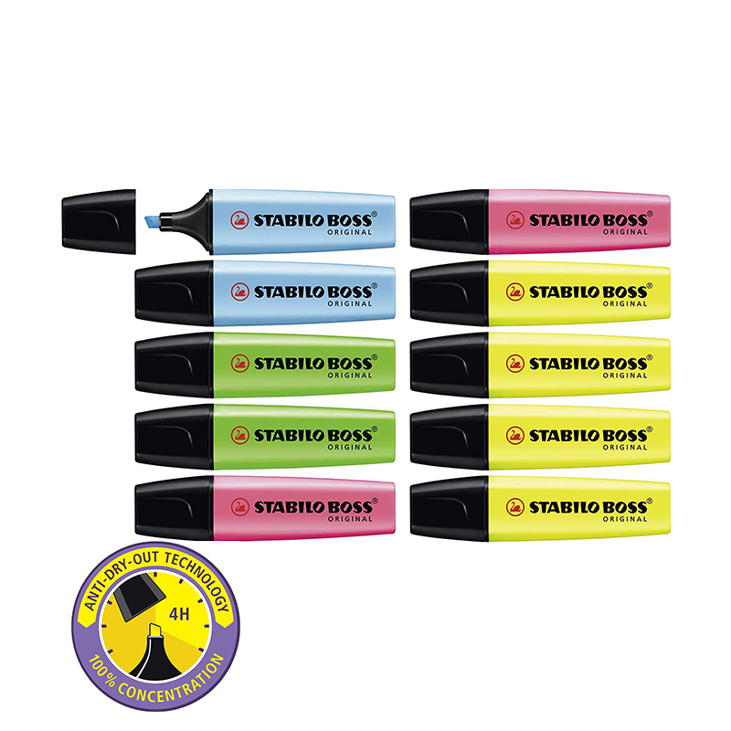 Stabilo Marker Boss - STABILO Surligneur BOSS ORIGINAL Pastel -