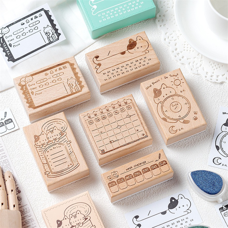 Tampon en caoutchouc en bois m - Rubber Date Stamp avis et prix