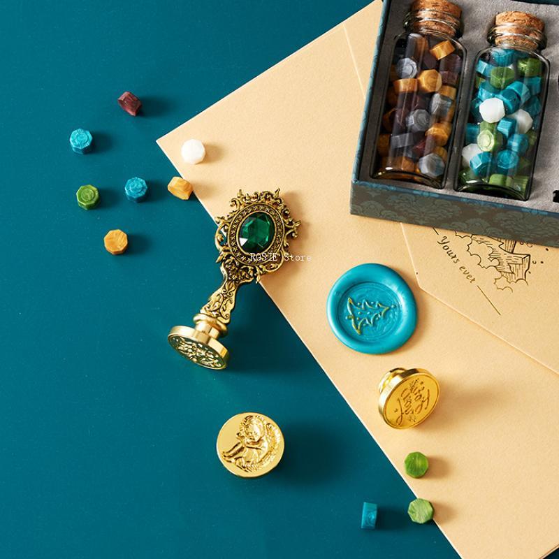 Ensemble de tampons de sceau d - Wax Seal Stamp Set avis et prix