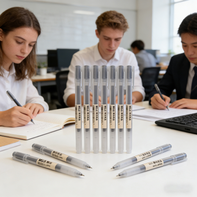 Stylos gel de style MUJIs, noi - Muji Stationery Gel Pen avis et prix