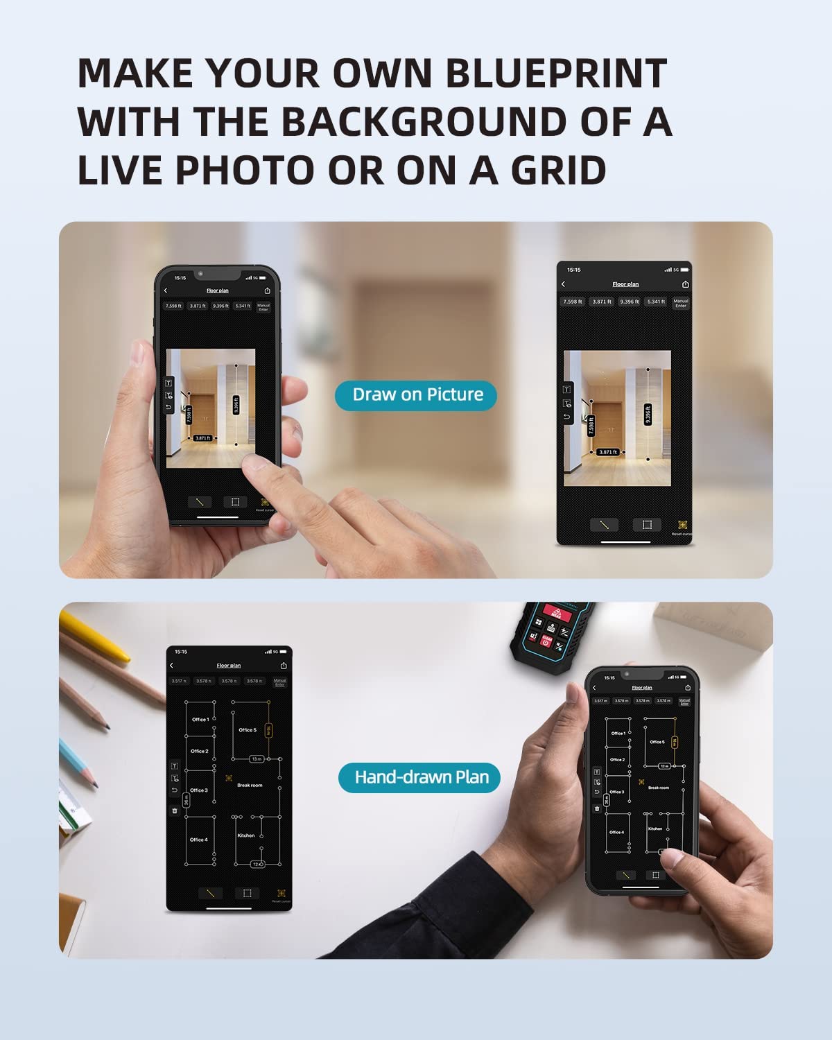 Mètre laser Bluetooth MILESEEY - Tape Dispenser Weighted avis et prix